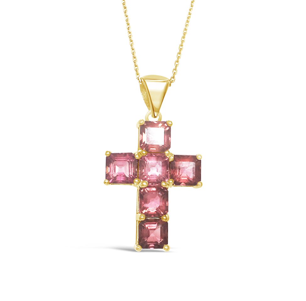 Natural Pink Tourmaline set in 14K Gold
