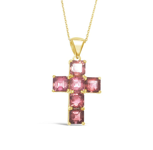 Natural Pink Tourmaline set in 14K Gold