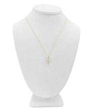 Load image into Gallery viewer, 14K Rose Gold w/ Bezel Set Diamonds Cross Pendant